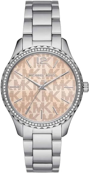 Front view of Michael Kors Layton MK7298 Womens Watch on white background