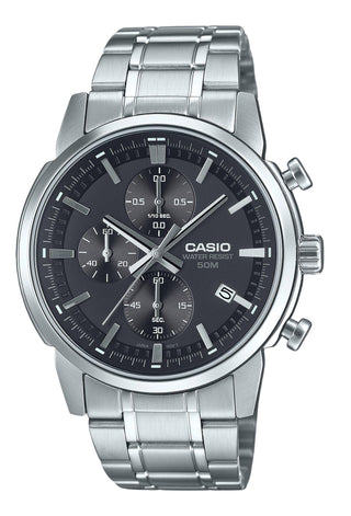 Front view of Casio MTP-E510D-1A1V Mens Watch on white background