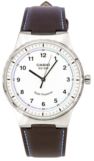 Front view of Casio MTP-RS105L-7B Mens Watch on white background