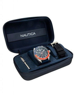 Angle shot of Nautica Chronograph NAPKBF020 Mens Watch on white background