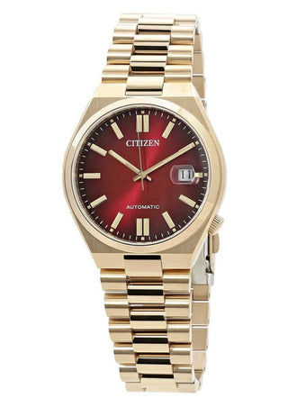 Front view of Citizen Tsuyosa Automatic Red NJ0153-82X Mens Watch on white background