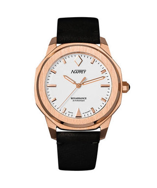 Front view of Nappey NY41-BD2M-3B1A.-.NW Mens Watch on white background