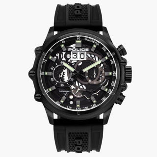 Front view of Police Chronograph PL-16018JSB_02P Mens Watch on white background