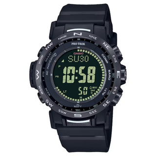 Front view of Casio Pro Trek Super-Twisted Nematic Display PRW-35Y-1BER Mens Watch on white background