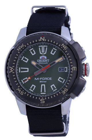 Front view of Orient M-Force RA-AC0N03E10B Mens Watch on white background