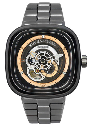 Front view of Sevenfriday SF-P2C-01M Mens Watch on white background