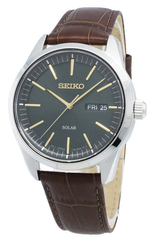 Front view of Seiko SNE529P1 Mens Watch on white background