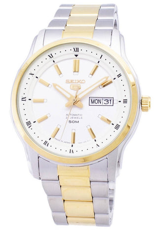 Front view of Seiko SNKP14J1 Mens Watch on white background