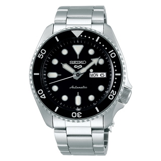 Front view of Seiko 5 Sports SRPD55K1 Mens Watch on white background