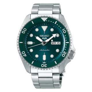 Front view of Seiko 5 Sports SRPD61K1 Watch on white background