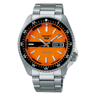 Front view of Seiko 5 Sports SRPK11K1 Mens Watch on white background