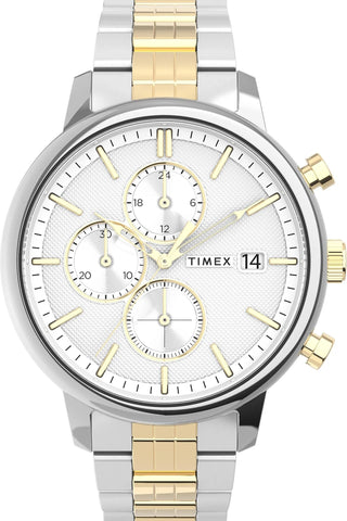 Front view of Timex Chicago Chronograph TW2V01800 Mens Watch on white background