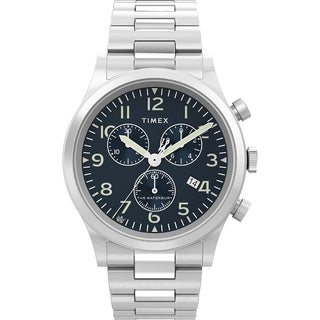 Front view of Timex The Waterbury Chronograph TW2W48200 Mens Watch on white background