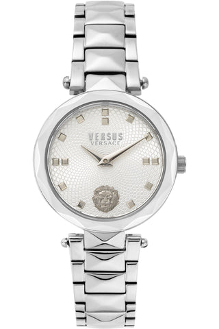 Front view of Versus Covent Garden Petite VSPHK0620 Grey Stainless Steel Womens Watch on white background