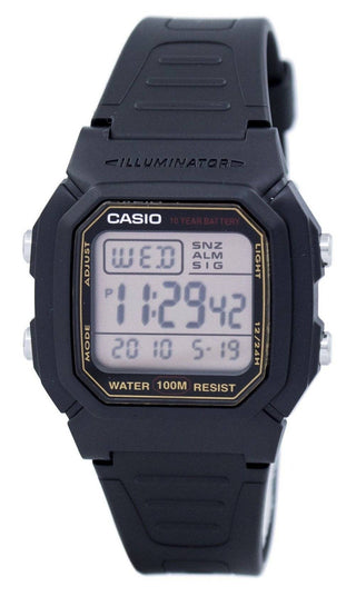 Front view of Casio W-800HG-9AVDF Mens Watch on white background