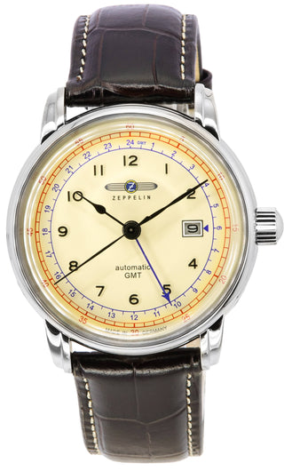 Front view of Zeppelin Z76685 Mens Watch on white background