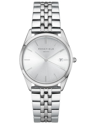 Front view of Rosefield ACSS-A04 Silver Stainless Steel Womens Watch on white background