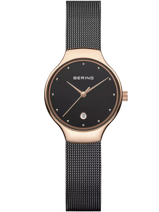 Front view of Bering 13326-262 Black Stainless Steel Womens Watch on white background