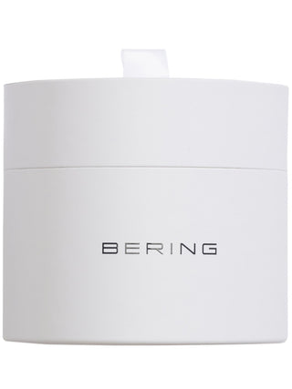 Angle shot of Bering 10126-132 Mother Of Pearl Dial Black Stainless Steel Womens Watch on white background