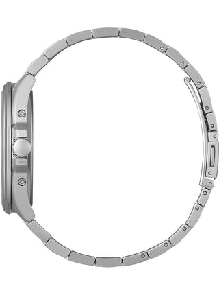 Angle shot of Citizen CB0250-84E Black Dial Silver Stainless Steel Unisex Watch on white background