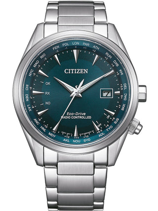 Front view of Citizen CB0270-87L Blue Dial Silver Stainless Steel Unisex Watch on white background