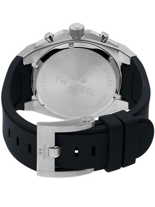 Angle shot of TW Steel Chronograph CE4100 Black Unisex Watch on white background