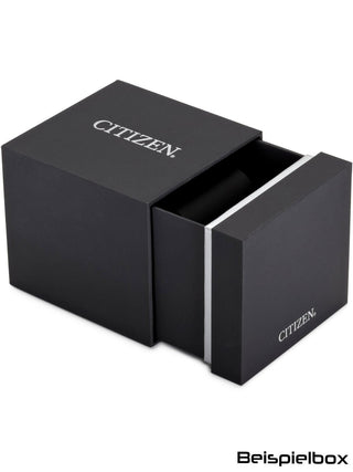 Angle shot of Citizen NH8400-87EE Black Dial Silver Stainless Steel Unisex Watch on white background