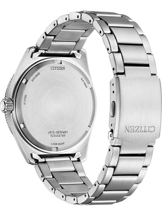 Angle shot of Citizen AW1760-81W Silver Stainless Steel Unisex Watch on white background
