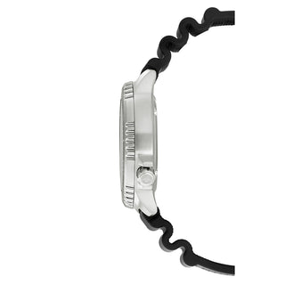 Angle shot of Citizen Eco-Drive Promaster BN0150-10E Black Rubber Mens Watch on white background