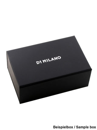 Angle shot of D1 Milano Chronograph CHBJ06 Black Stainless Steel Unisex Watch on white background