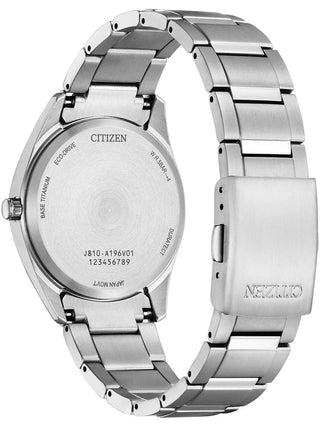 Angle shot of Citizen FE6151-82A White Dial Silver Titanium Womens Watch on white background