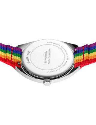 Angle shot of Bering 127220-40-004 Silver Stainless Steel Unisex Watch on white background