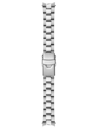 Angle shot of Mondaine A658.30323.11SBJ White Dial Silver Stainless Steel Womens Watch on white background