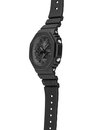 Angle shot of Casio G-Shock GA-B2100-1A1ER Black Resin Mens Watch on white background