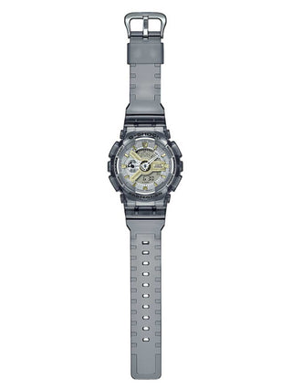 Angle shot of Casio G-Shock GMA-S110GS-8AER Grey Resin Unisex Watch on white background