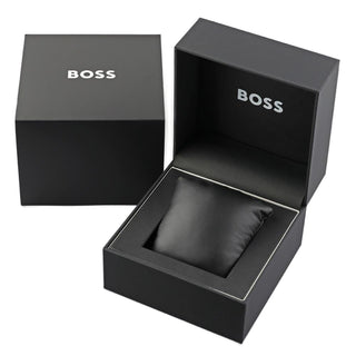 Hugo Boss watch box on white background