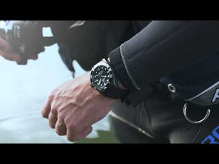 Angle shot of Swiss Military By Chrono SMA34075.01 Black Dial Silver Stainless Steel Unisex Watch on white background