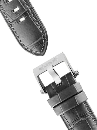 Angle shot of Ingersoll 1892 I00402B Grey Leather Unisex Watch on white background