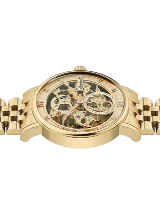 Angle shot of Ingersoll 1892 I00408 Gold Stainless Steel Unisex Watch on white background
