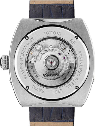 Angle shot of Ingersoll 1892 I01101B Blue Leather Unisex Watch on white background