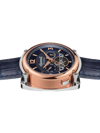 Angle shot of Ingersoll 1892 I01101B Blue Leather Unisex Watch on white background