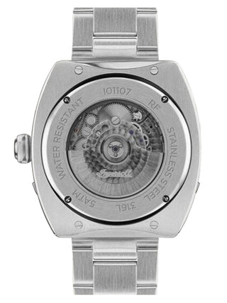 Angle shot of Ingersoll 1892 I01107 Black Dial Silver Stainless Steel Unisex Watch on white background
