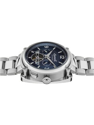 Angle shot of Ingersoll 1892 I01107 Black Dial Silver Stainless Steel Unisex Watch on white background