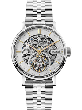 Angle shot of Ingersoll 1892 I05803B Silver Stainless Steel Unisex Watch on white background