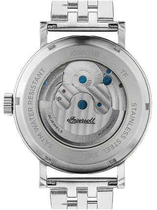 Angle shot of Ingersoll 1892 I05803B Silver Stainless Steel Unisex Watch on white background