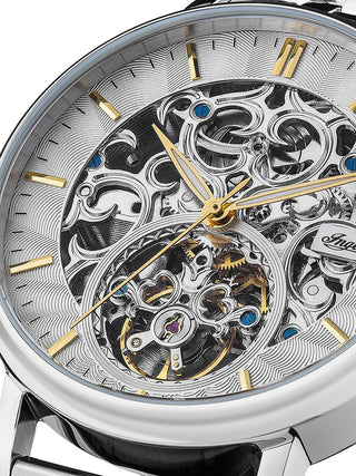 Angle shot of Ingersoll 1892 I05803B Silver Stainless Steel Unisex Watch on white background