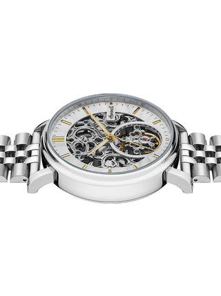 Angle shot of Ingersoll 1892 I05803B Silver Stainless Steel Unisex Watch on white background