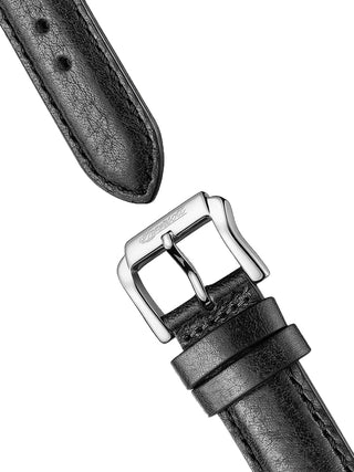 Angle shot of Ingersoll 1892 I07701 Black Leather Unisex Watch on white background
