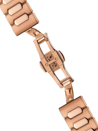 Angle shot of Ingersoll 1892 I11802 Black Dial Rose Gold Stainless Steel Unisex Watch on white background