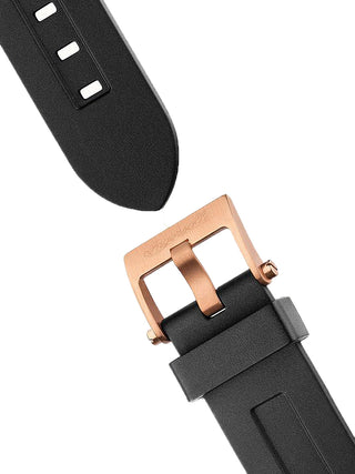 Angle shot of Ingersoll 1892 I12302 Silver Dial Black Silicone Unisex Watch on white background